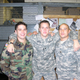 Essam Adam Attia (center) during his Army days.